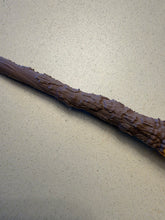 Load image into Gallery viewer, Close-up of the matte brown bark texture and visible print layers along the Frogman mini wand shaft.
